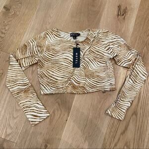 Motel Rocks Heloise Crop Top in Desert Terrain Tan